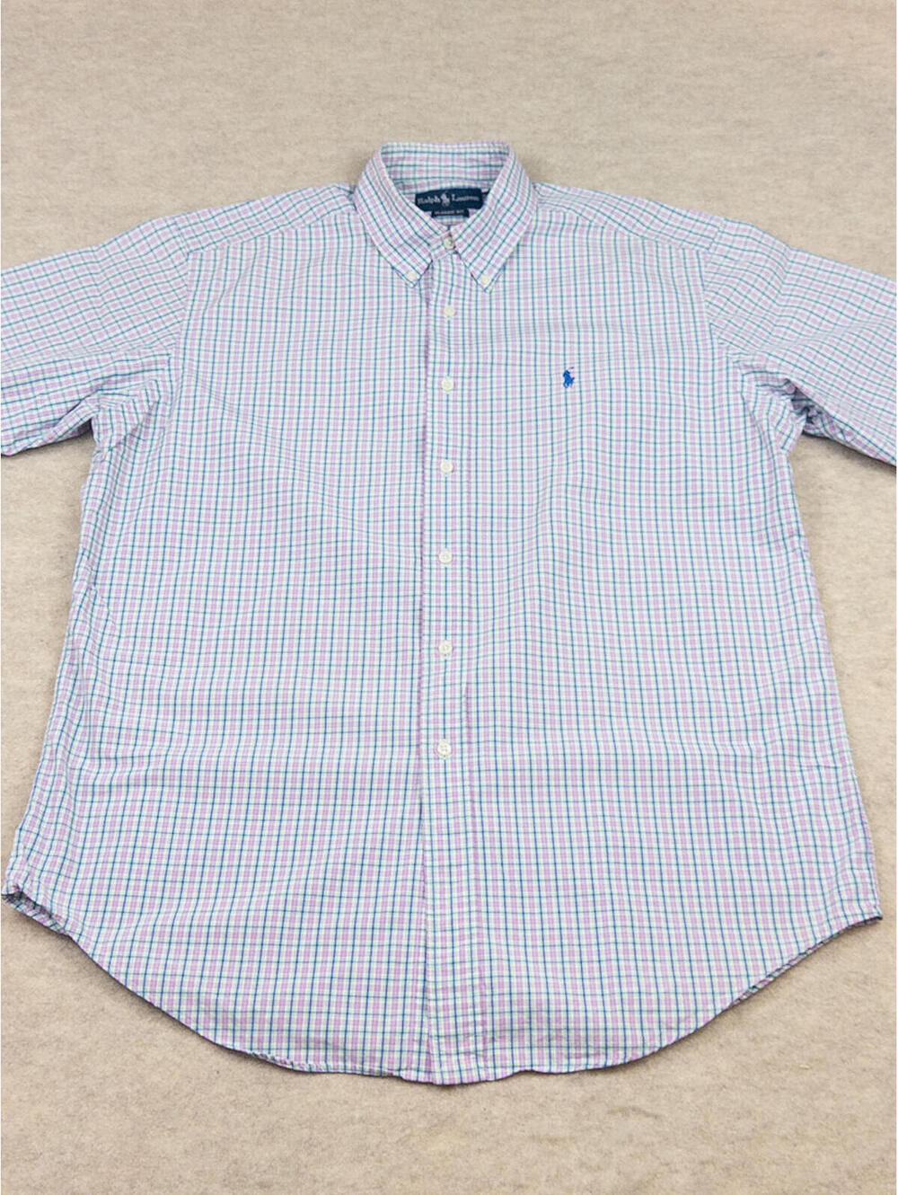Ralph Lauren Classic Fit Plaid Button-Down Shirt Size L